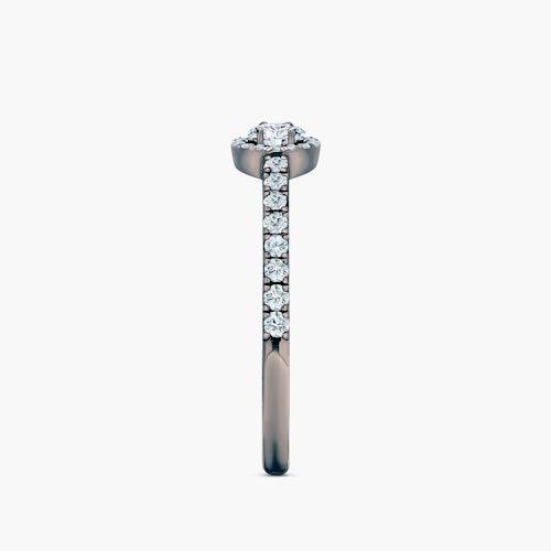 Pierścionek zaręczynowy This is Love: czarne złoto, diament